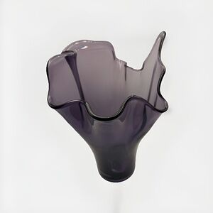 Lenox Organics Collection Centerpiece Ruffle Vase Amethyst 12inch No Box